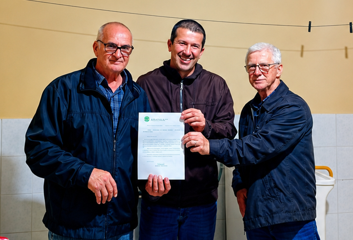 ​COOPERE E ASSOCIAÇÃO DOS APOSENTADOS DE MORRO DA FUMAÇA RECEBEM CARTA DE VALORES DO ORÇAMENTO PARTICIPATIVO DO DEPUTADO PEDRO UCZAI